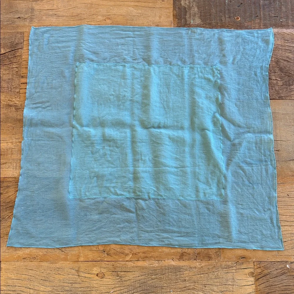 Two-Tone Blue and Sea Green Scarf